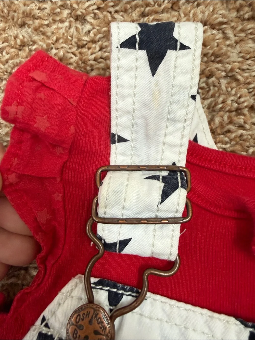 Osh Kosh Star Overalls Jumper Dress Set